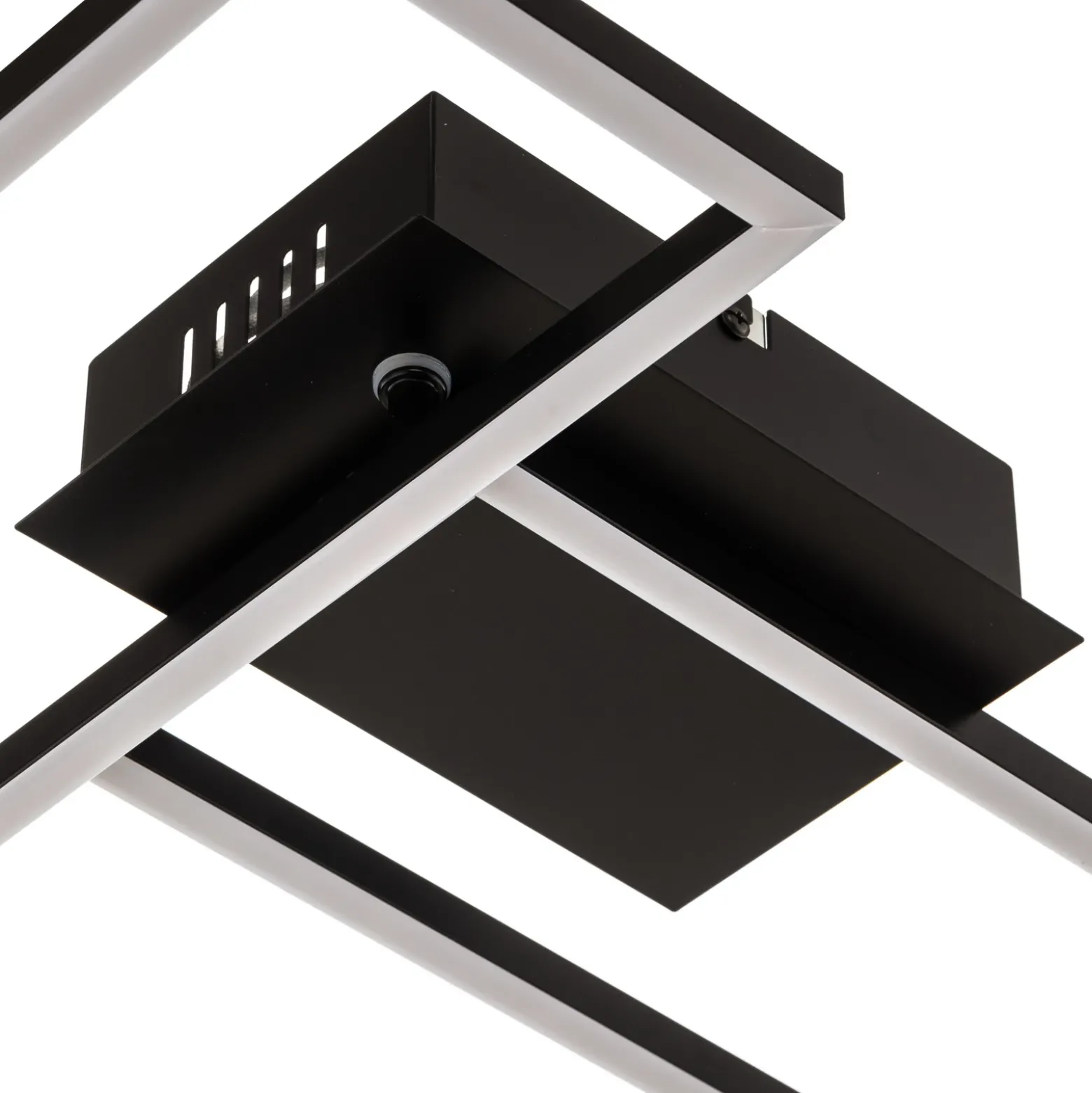 Lámpara de techo LED Frame, control remoto, negro