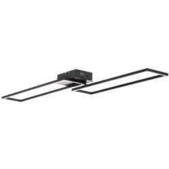 Lámpara de techo LED Frame, control remoto, negro