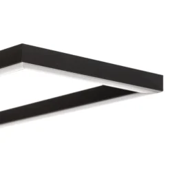 Lámpara de techo LED Frame, control remoto, negro