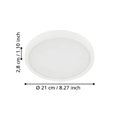 Lámpara de techo LED Fueva 5 IP44 3000K blanco Ø21cm