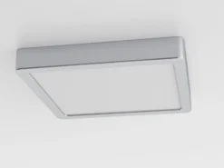 Lámpara de techo LED Fueva 5 IP44 3000K cromo 21x21cm