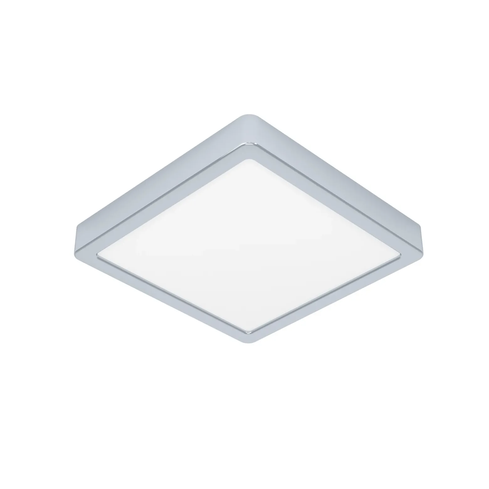 Lámpara de techo LED Fueva 5 IP44 3000K cromo 21x21cm