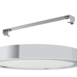 Lámpara de techo LED Fueva 5 IP44 3000K cromo Ø21cm