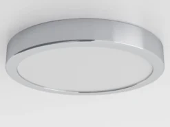 Lámpara de techo LED Fueva 5 IP44 3000K cromo Ø21cm