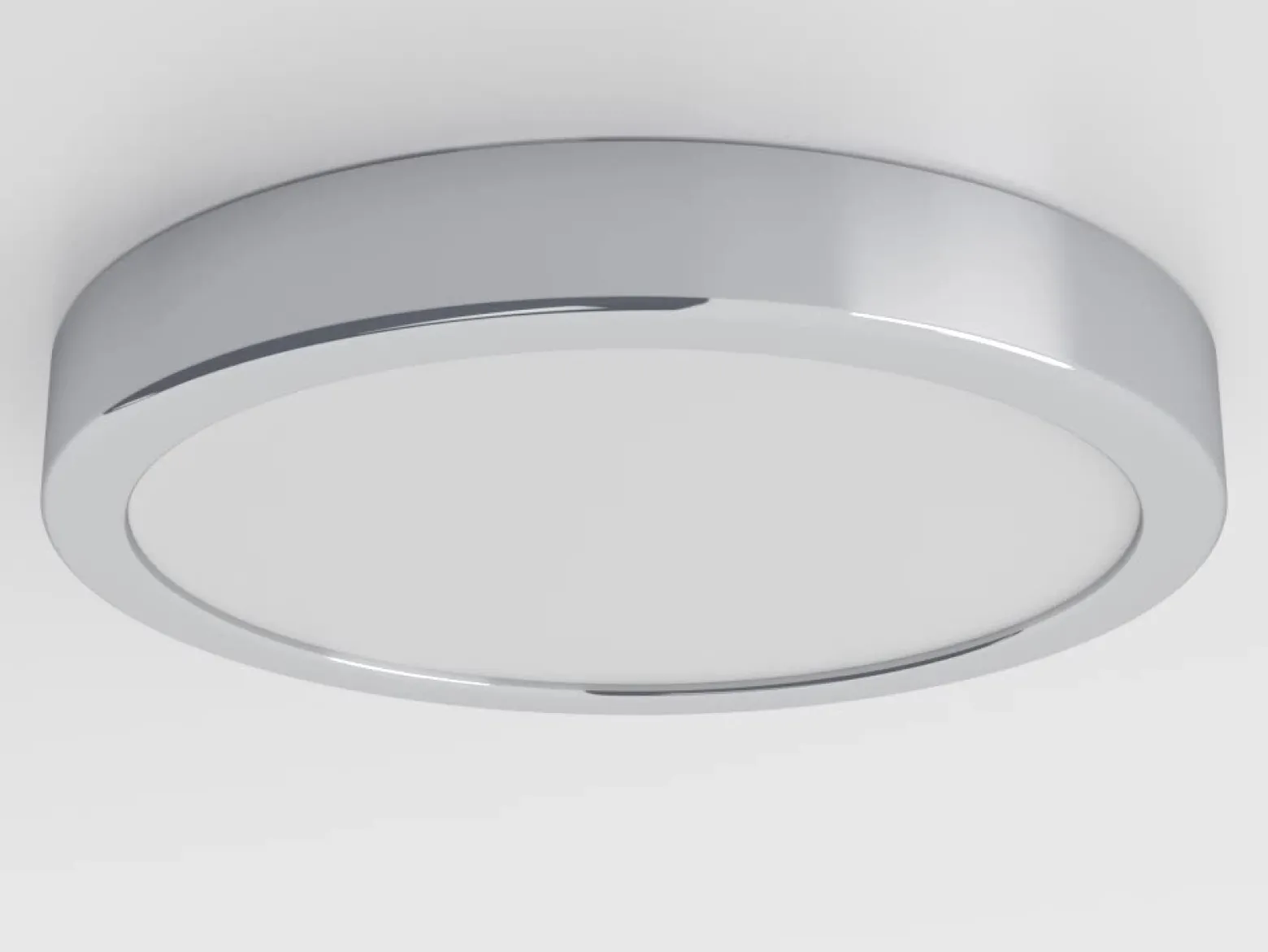 Lámpara de techo LED Fueva 5 IP44 3000K cromo Ø21cm