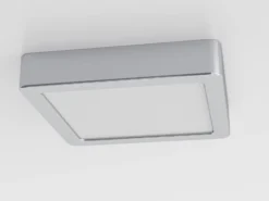 Lámpara de techo LED Fueva 5 IP44 3000K cromo 16x16cm