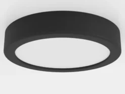 Lámpara de techo LED Fueva 5 IP44 3000K negro Ø16cm