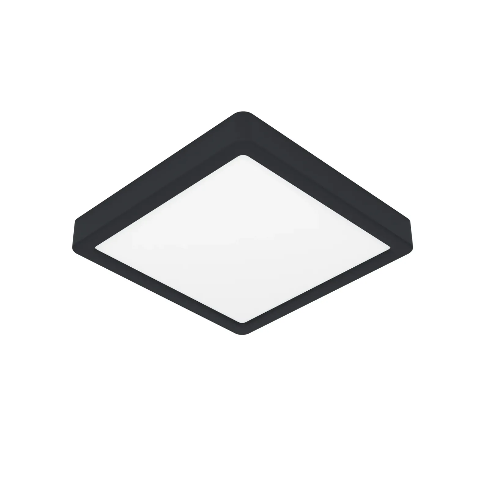 Lámpara de techo LED Fueva 5 IP44 3000K negro 21x21cm