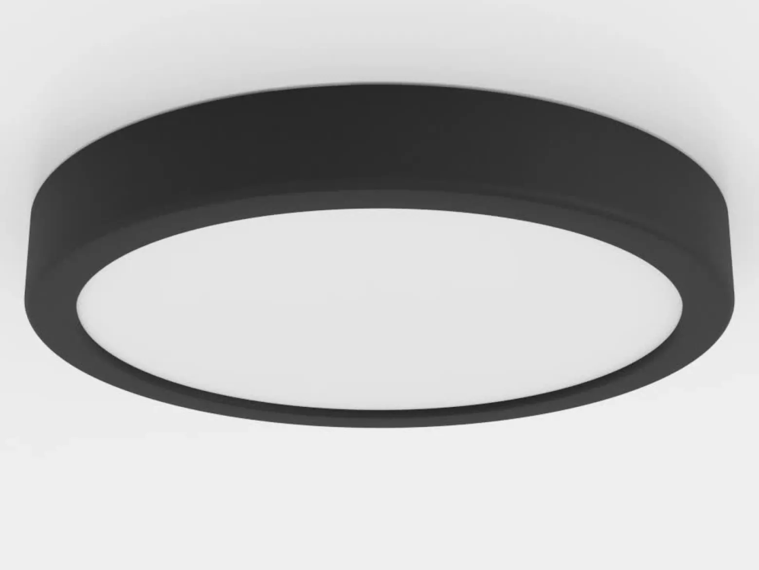 Lámpara de techo LED Fueva 5 IP44 3000K negro Ø21cm