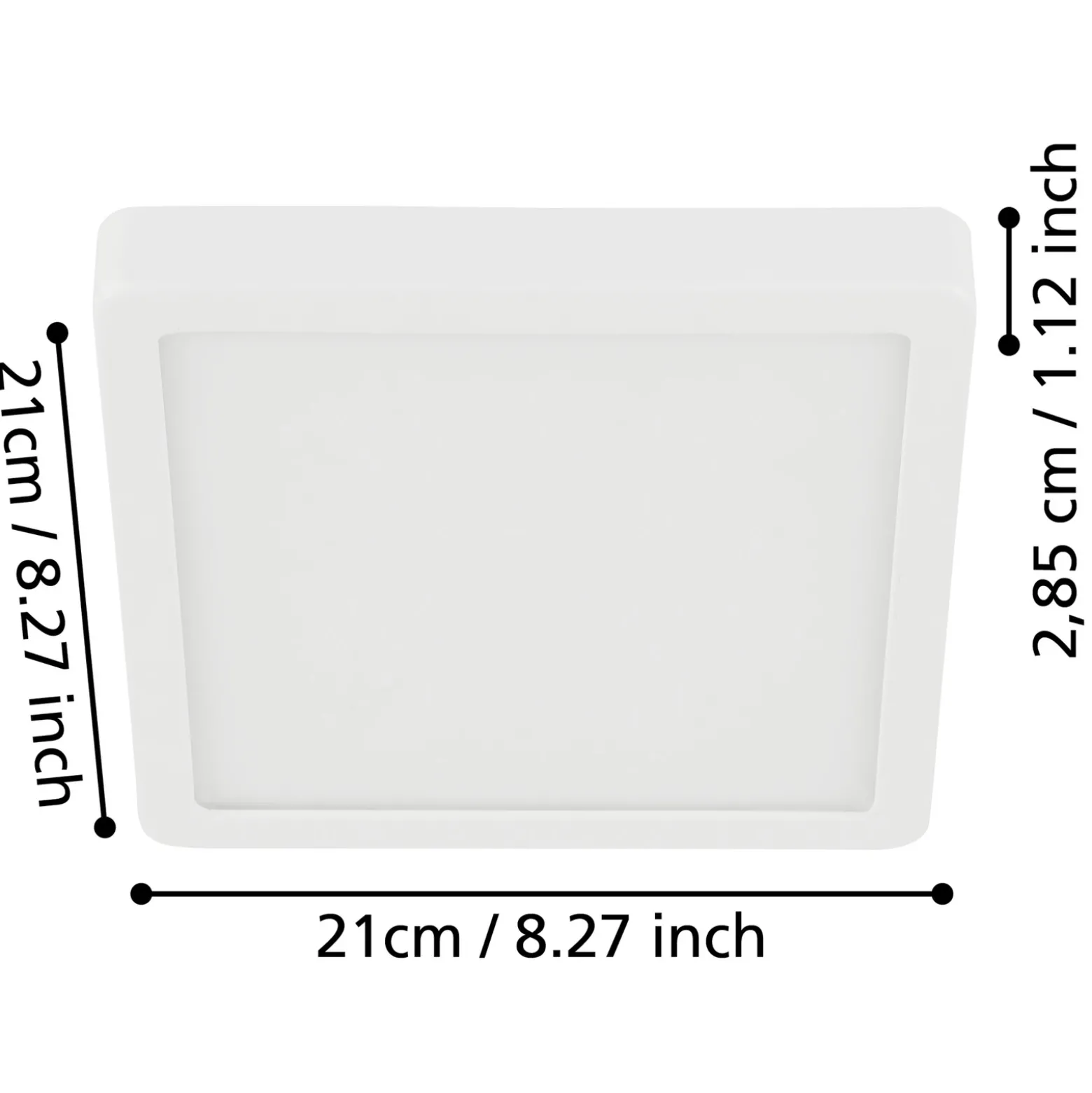 Lámpara de techo LED Fueva 5 IP44 3000K negro Ø21cm