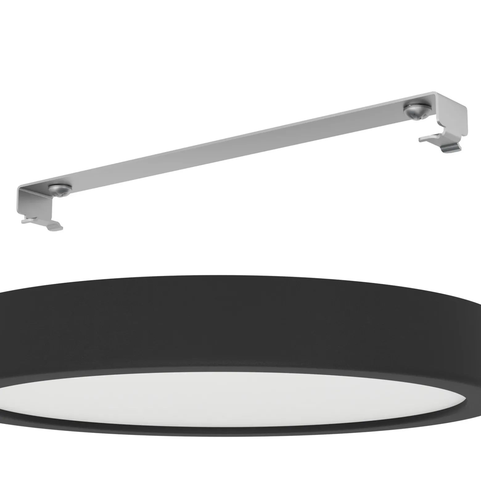 Lámpara de techo LED Fueva 5 IP44 3000K negro Ø21cm