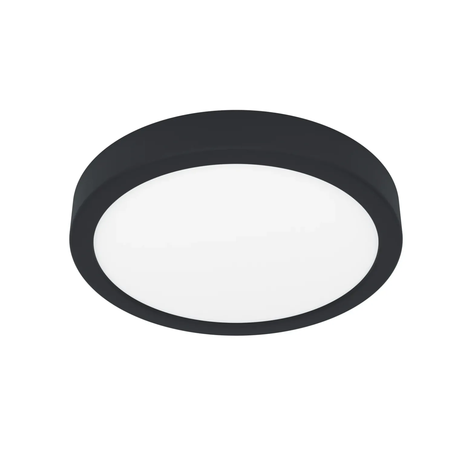 Lámpara de techo LED Fueva 5 IP44 3000K negro Ø21cm