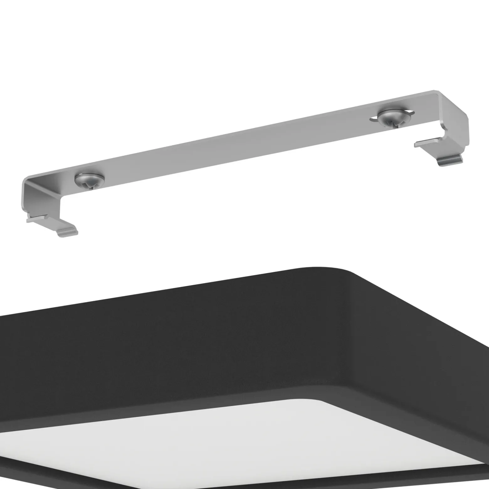 Lámpara de techo LED Fueva 5 IP44 3000K negro 16x16cm