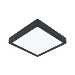 Lámpara de techo LED Fueva 5, IP20 negro 21x21cm