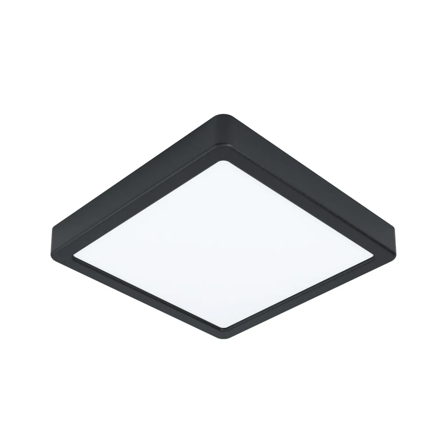 Lámpara de techo LED Fueva 5, IP20 negro 21x21cm