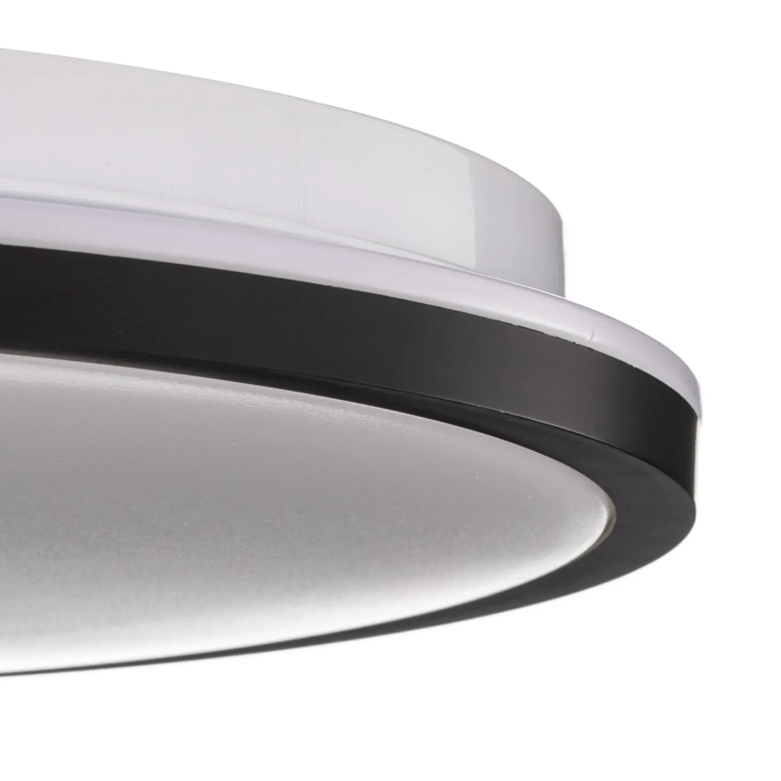 Lámpara de techo LED Lana, efecto retroiluminado Ø28 negro