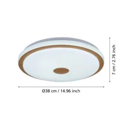 Lámpara de techo LED Lanciano 1 con control remoto Ø38cm