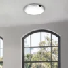 Lámpara de techo LED Malbona, marco cromado, Ø 28,5 cm