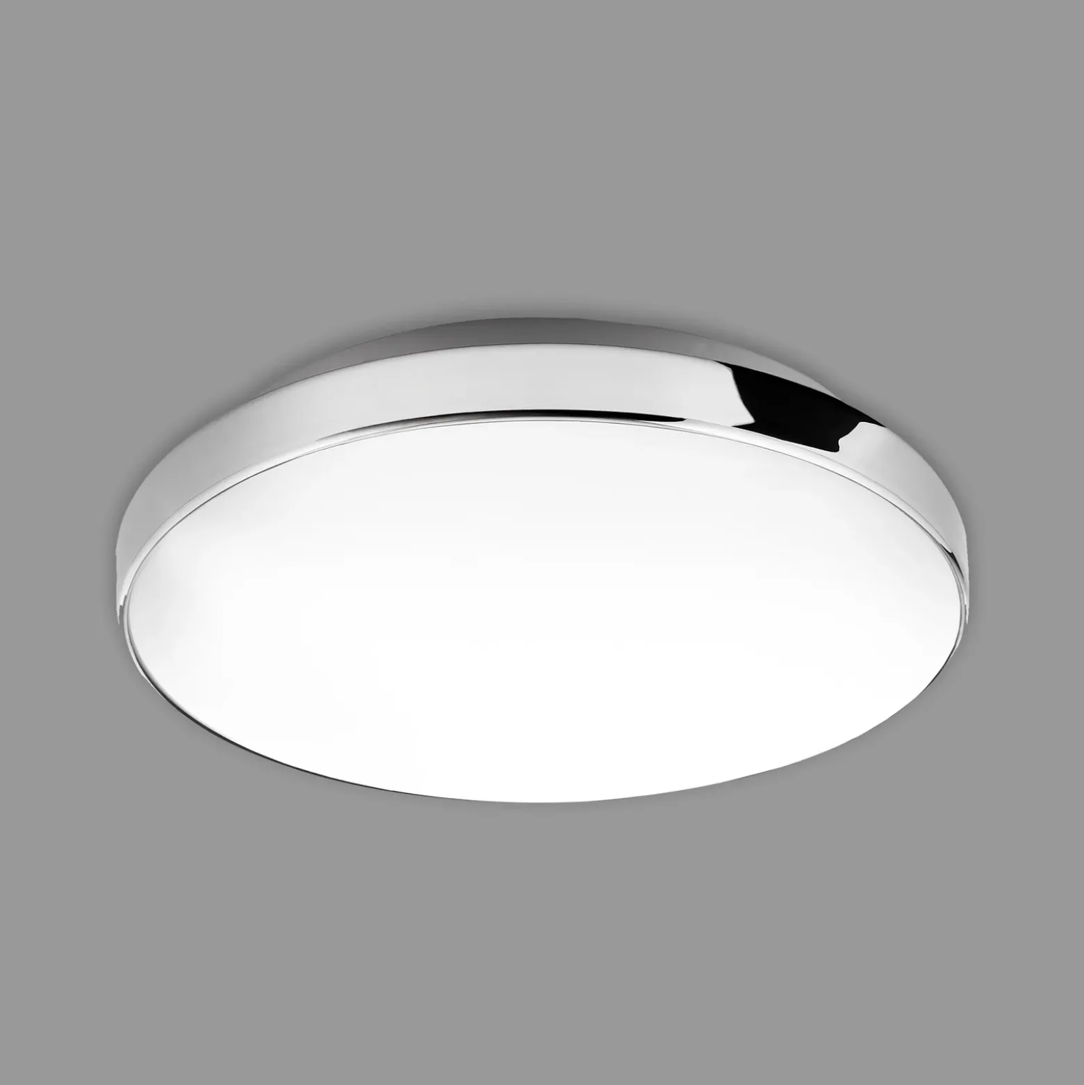 Lámpara de techo LED Malbona, marco cromado, Ø 28,5 cm