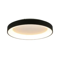 Lámpara de techo LED Niseko II CCT control remoto, Ø 65cm, negro
