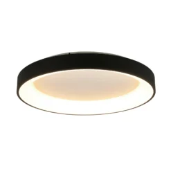 Lámpara de techo LED Niseko II CCT control remoto, Ø 50cm, negro
