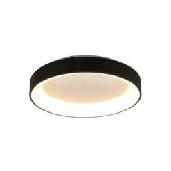 Lámpara de techo LED Niseko II CCT control remoto, Ø 38cm, negro