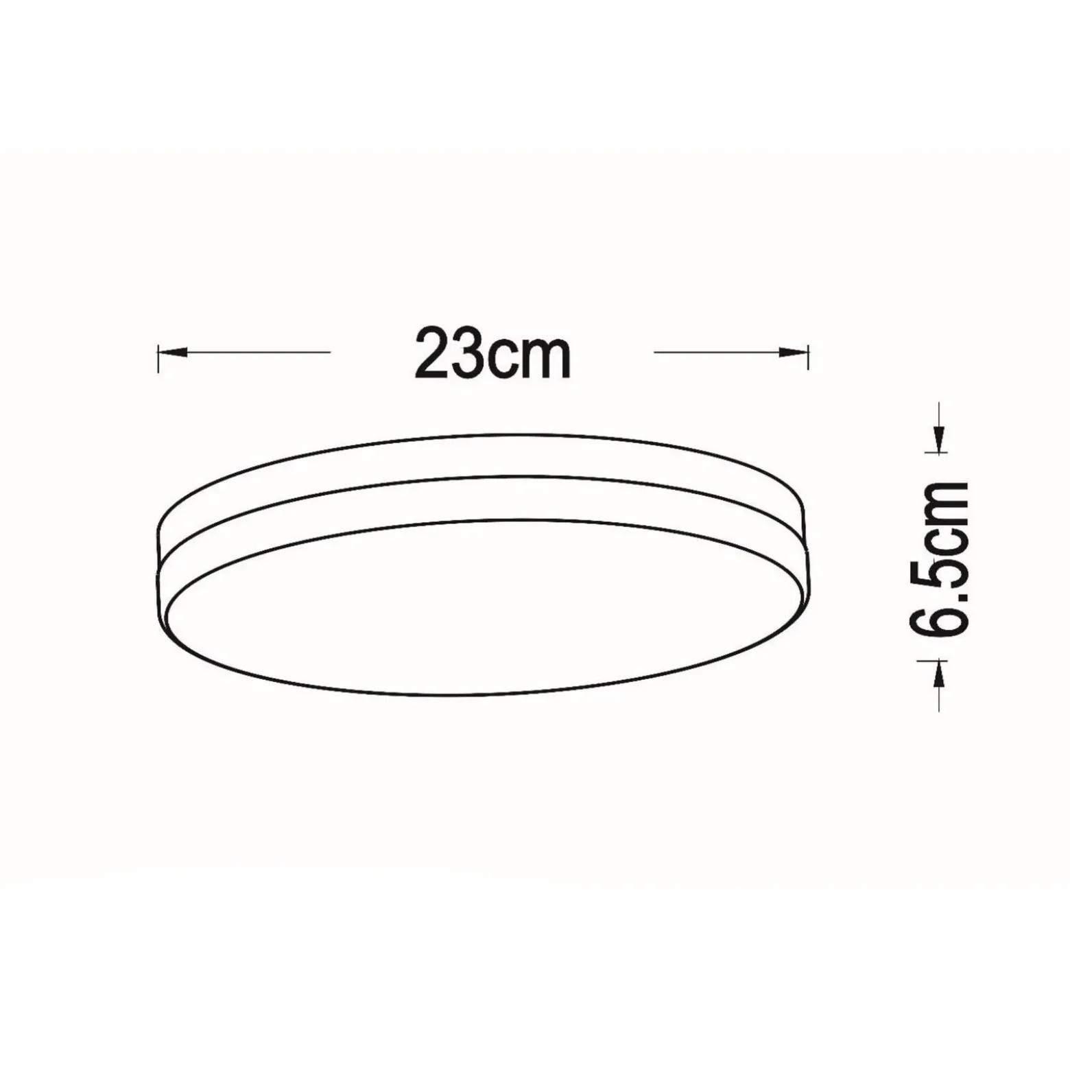 lámpara de techo LED para baño Biskit, negro, Ø 23 cm, plástico