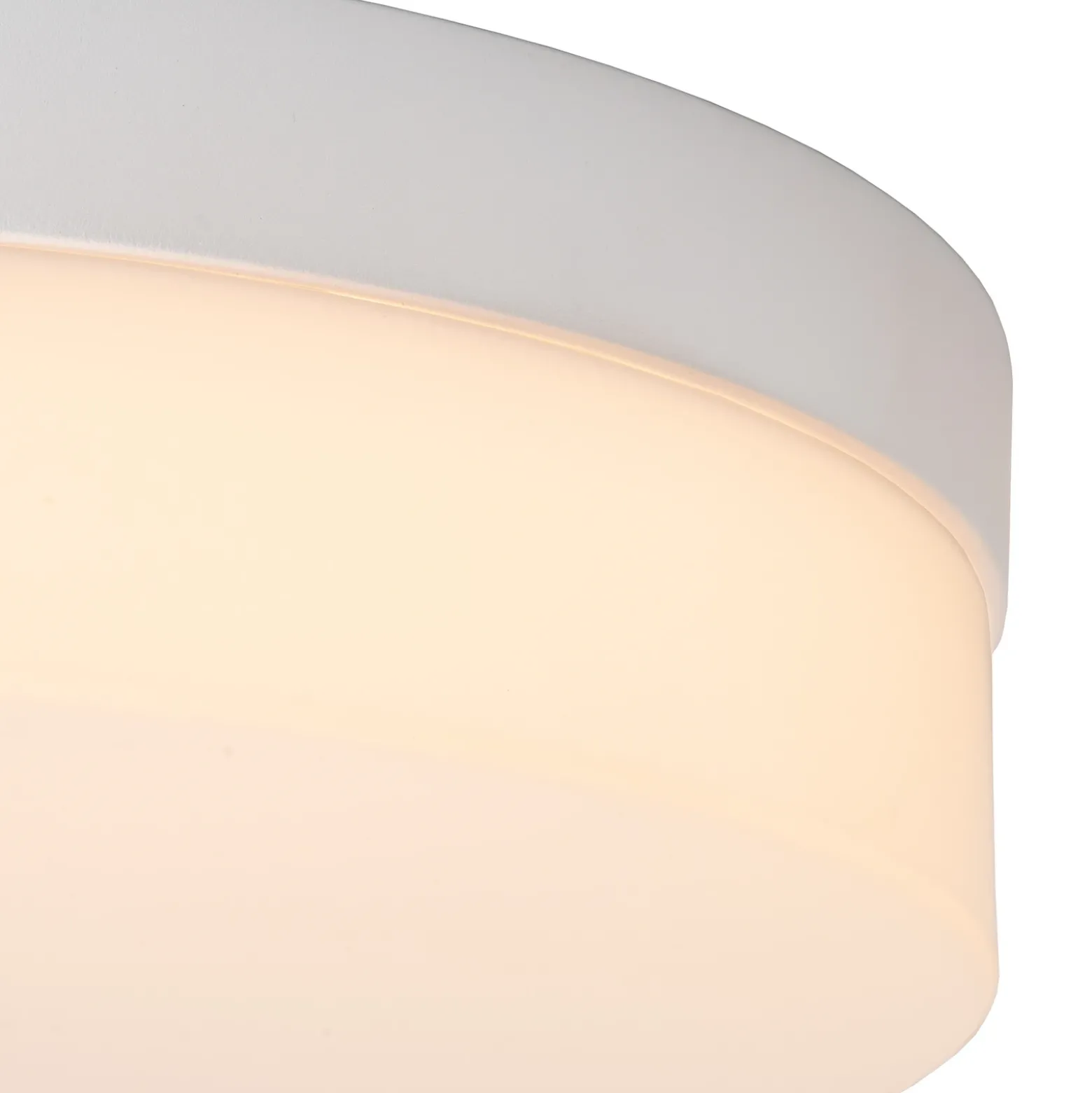 lámpara de techo LED para baño Biskit, blanca, Ø 23 cm, plástico