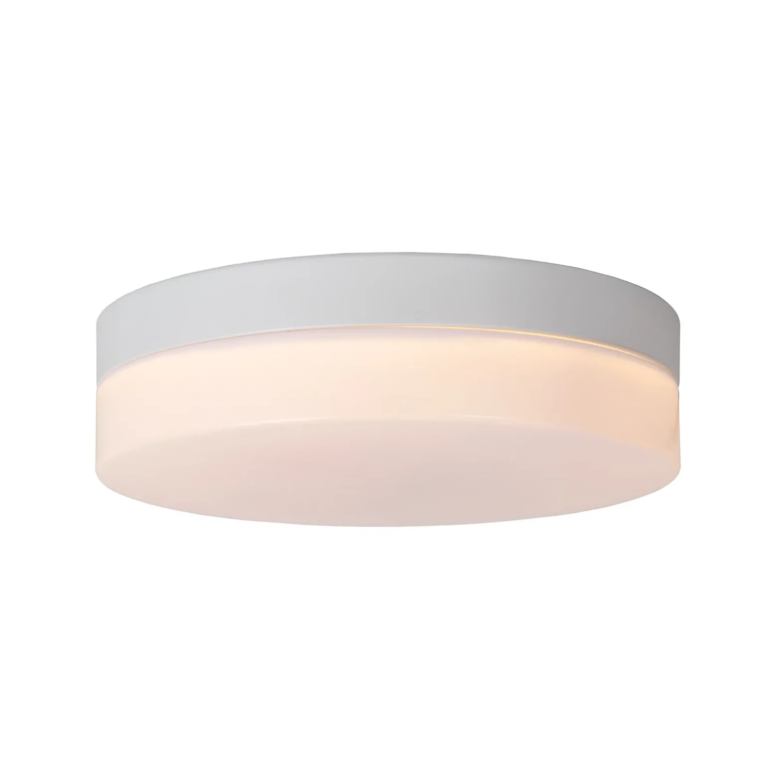 lámpara de techo LED para baño Biskit, blanca, Ø 23 cm, plástico