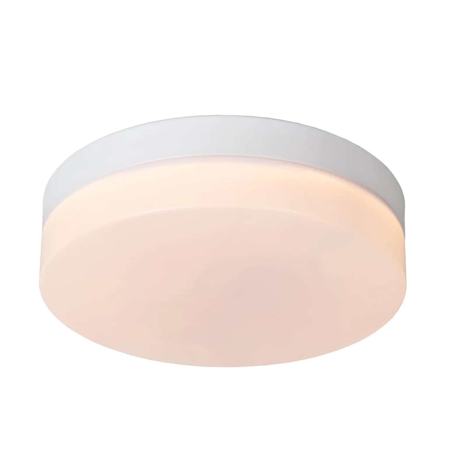 lámpara de techo LED para baño Biskit, blanca, Ø 23 cm, plástico