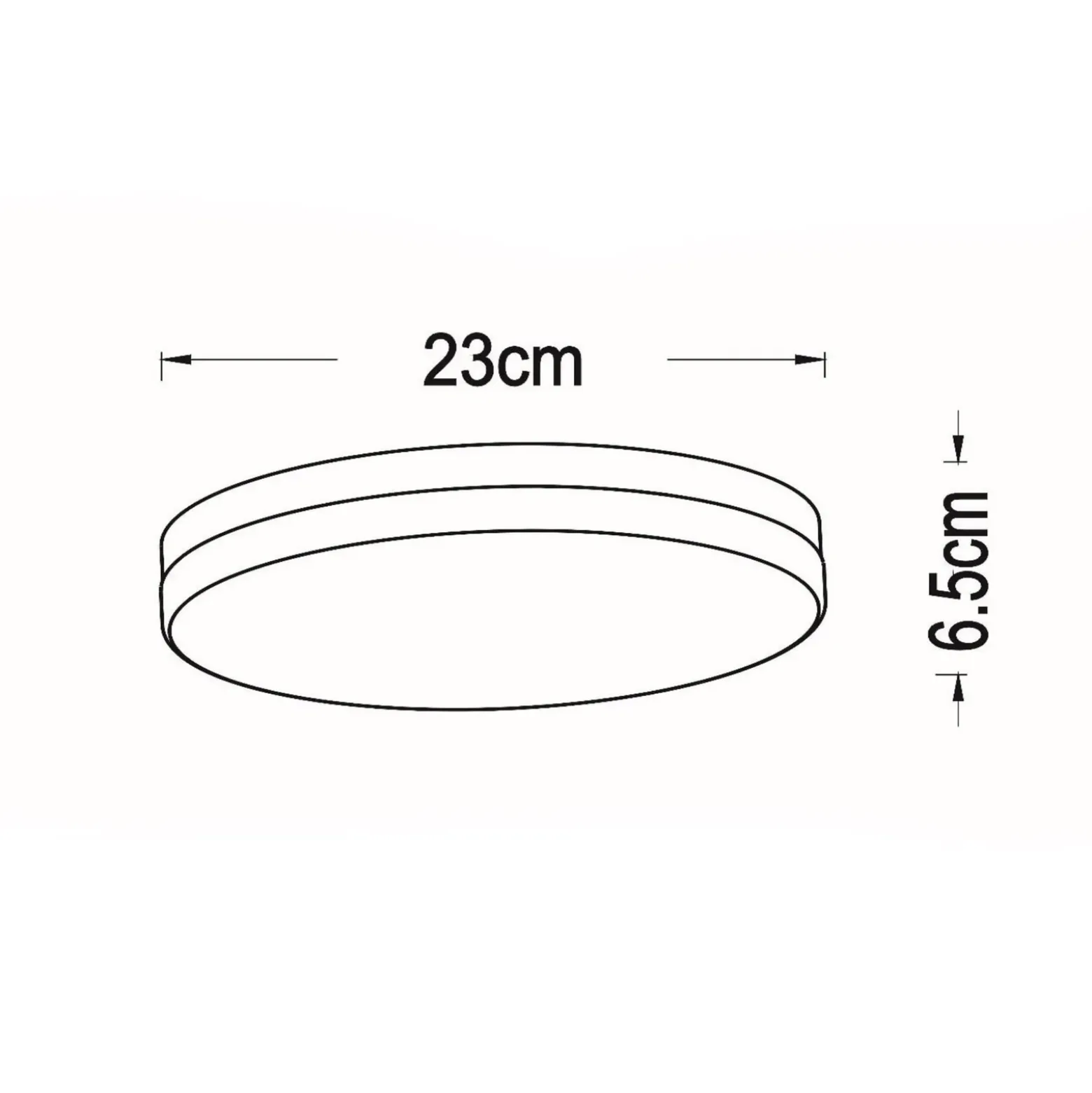 lámpara de techo LED para baño Biskit, blanca, Ø 23 cm, plástico