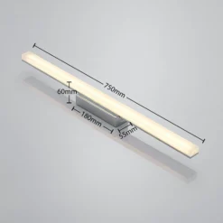 Lámpara de techo LED para baño Levke de Lindby, 75 cm, atenuable, IP44