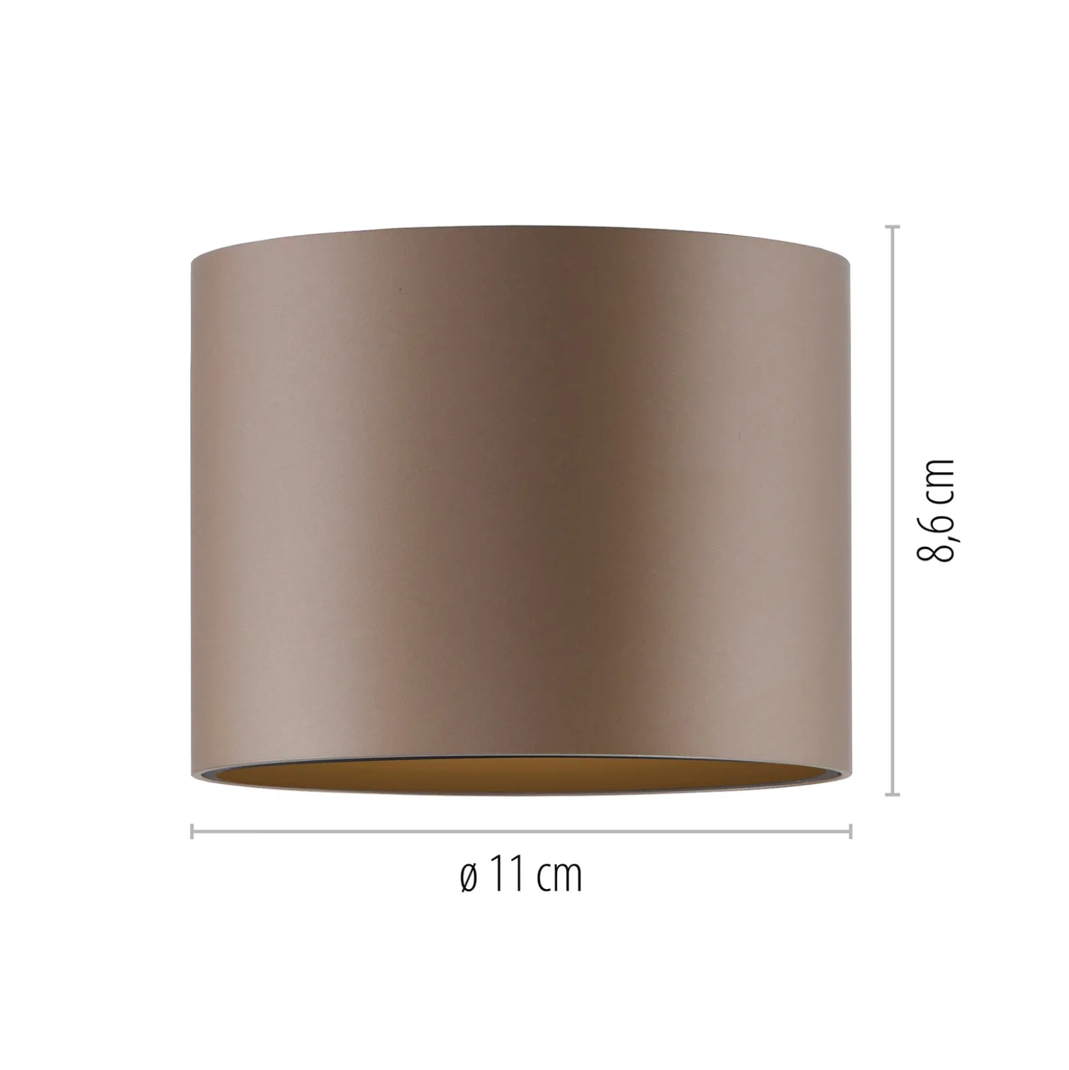 Lámpara de techo LED para baño PURE Point, color bronce, Ø 11 cm, IP44