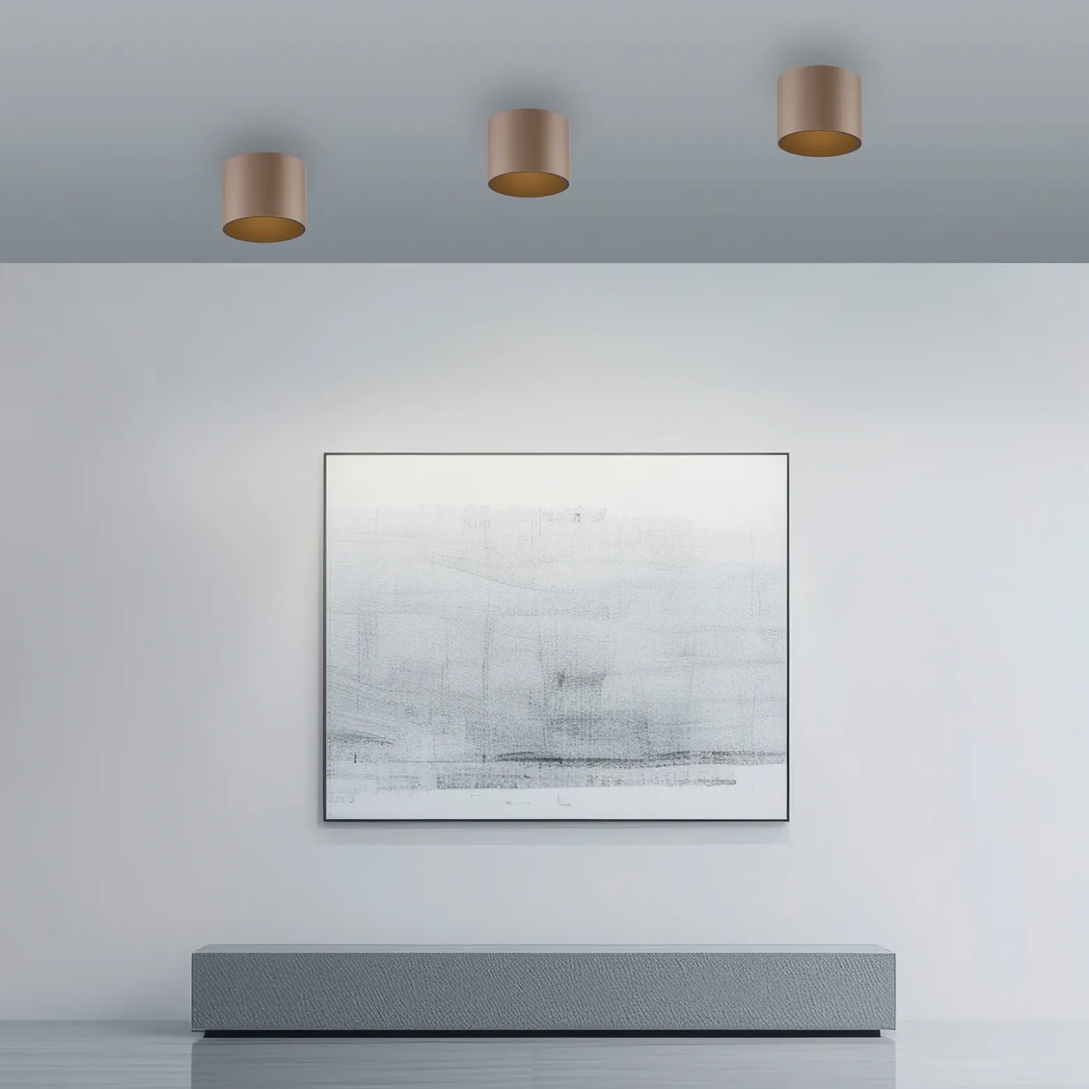 Lámpara de techo LED para baño PURE Point, color bronce, Ø 11 cm, IP44