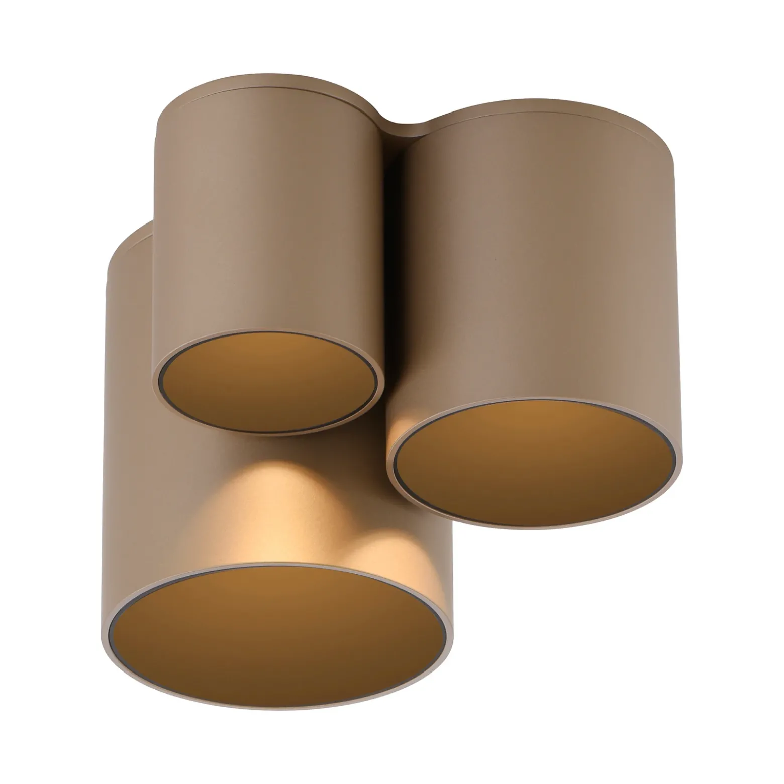 Lámpara de techo LED para baño PURE Point, color bronce, 18 cm, 3 luces, IP44
