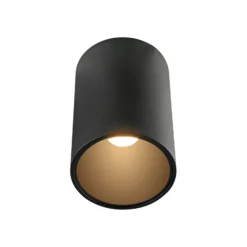 Lámpara de techo LED para baño PURE Point, negra, Ø 6 cm, metal, IP44
