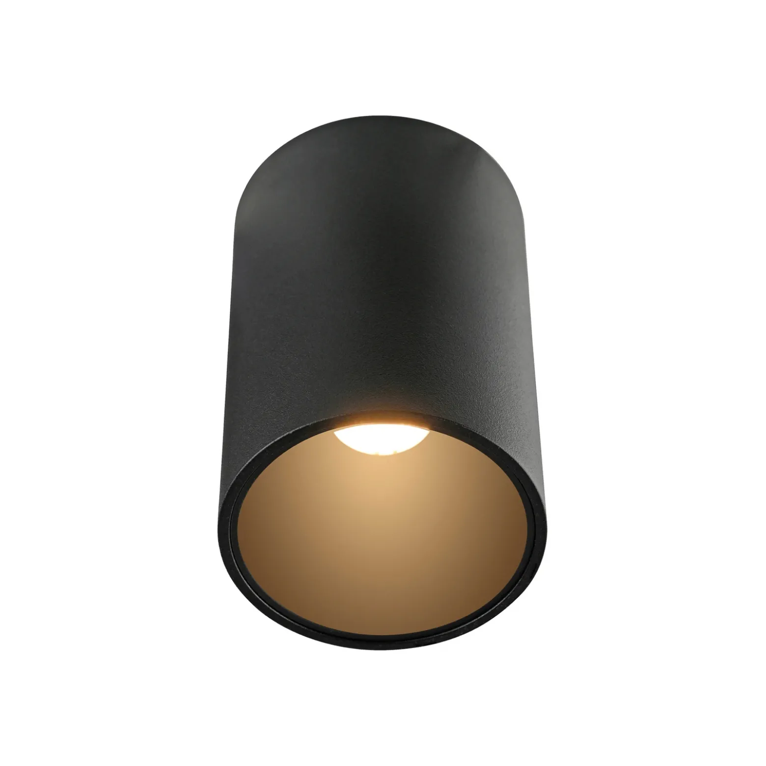 Lámpara de techo LED para baño PURE Point, negra, Ø 6 cm, metal, IP44