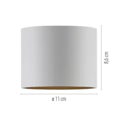 Lámpara de techo LED para baño PURE Point, blanca, Ø 11 cm, metal, IP44