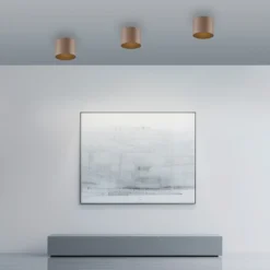 Lámpara de techo LED para baño PURE Point, color bronce, Ø 11 cm, IP44
