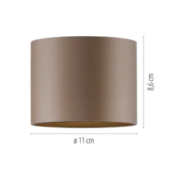 Lámpara de techo LED para baño PURE Point, color bronce, Ø 11 cm, IP44