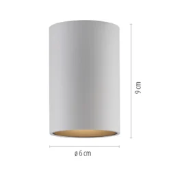 Lámpara de techo LED para baño PURE Point, blanca, Ø 6 cm, metal, IP44