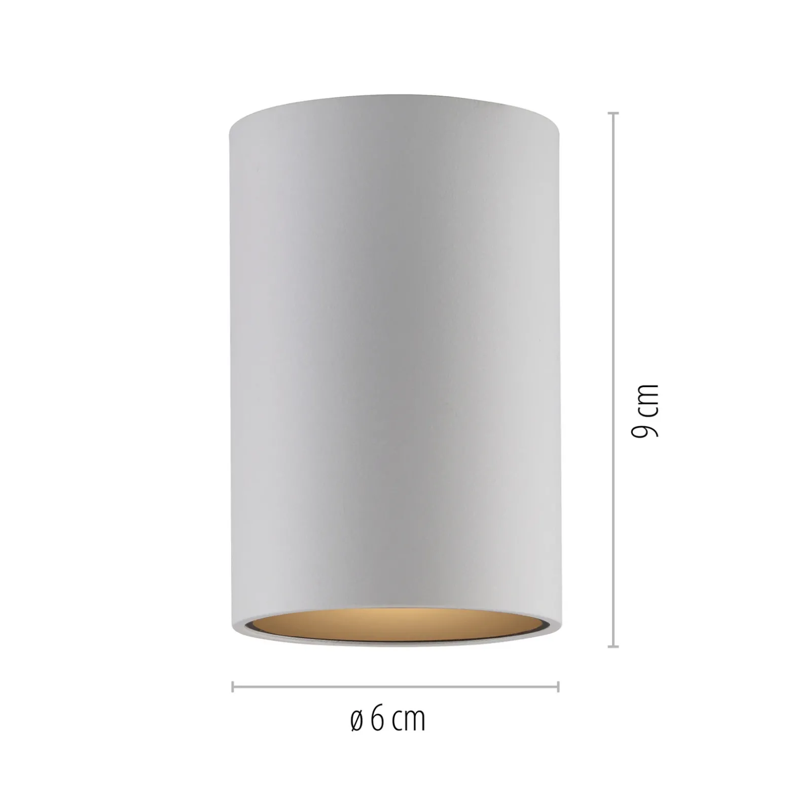 Lámpara de techo LED para baño PURE Point, blanca, Ø 6 cm, metal, IP44