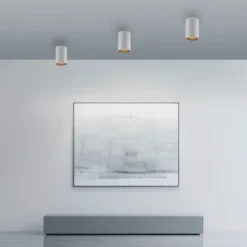 Lámpara de techo LED para baño PURE Point, blanca, Ø 6 cm, metal, IP44