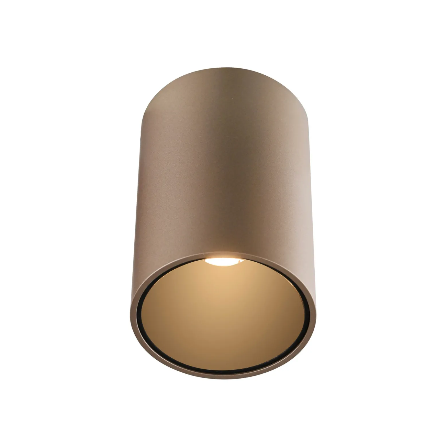 Lámpara de techo LED para baño PURE Point, color bronce, Ø 6 cm, IP44