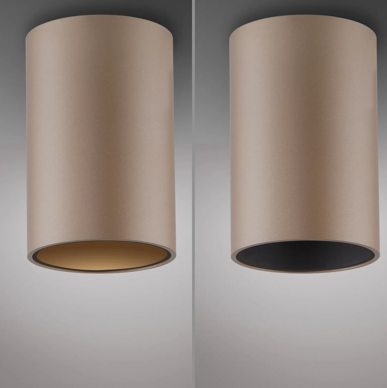 Lámpara de techo LED para baño PURE Point, color bronce, Ø 6 cm, IP44
