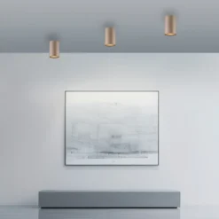 Lámpara de techo LED para baño PURE Point, color bronce, Ø 6 cm, IP44