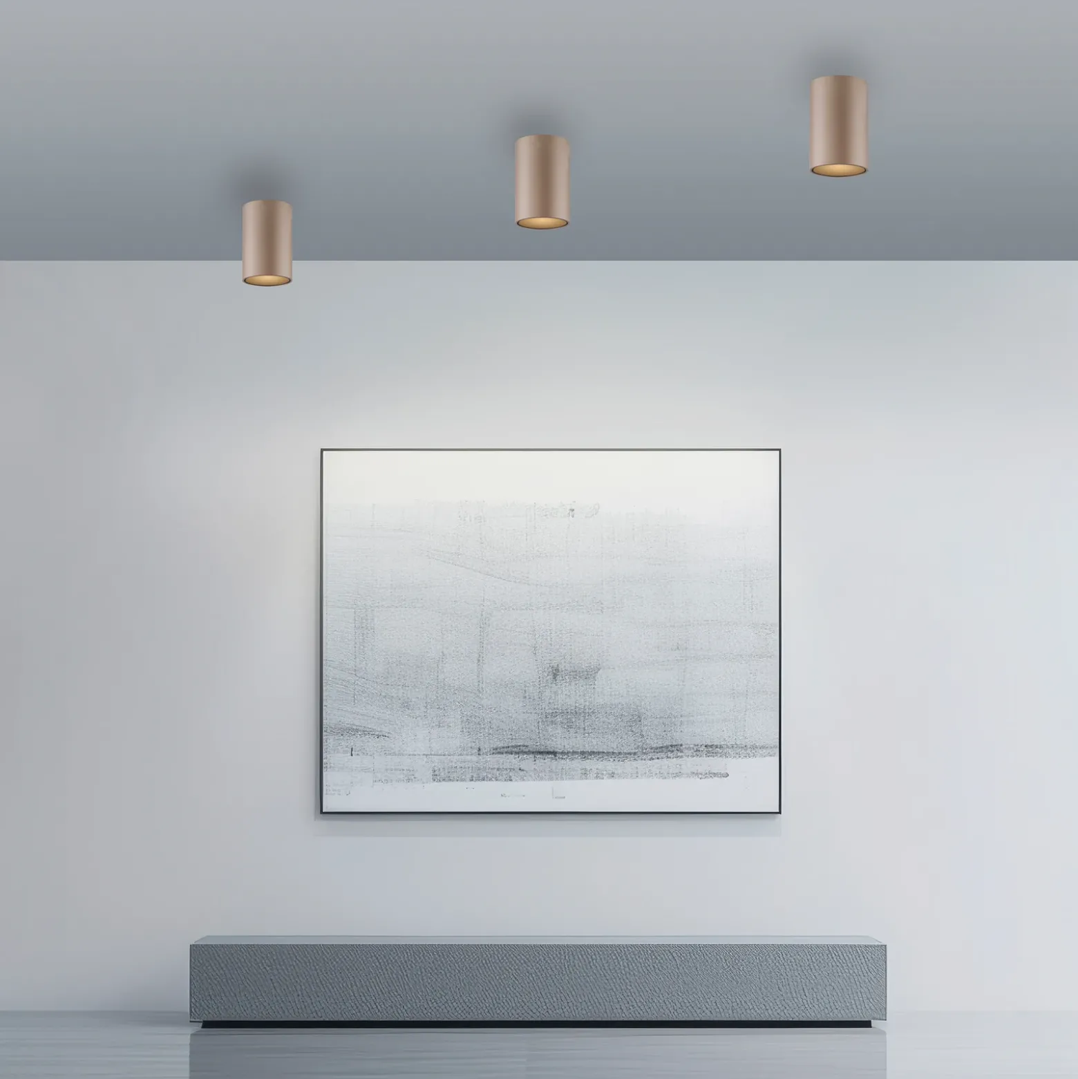 Lámpara de techo LED para baño PURE Point, color bronce, Ø 6 cm, IP44