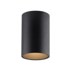 Lámpara de techo LED para baño PURE Point, negra, Ø 6 cm, metal, IP44