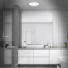 Lámpara de techo LED para baño Slim Drip, blanca, Ø 29 cm, IP44