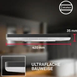 Lámpara de techo LED para baño Slim Drip, negro, Ø 42 cm, IP44